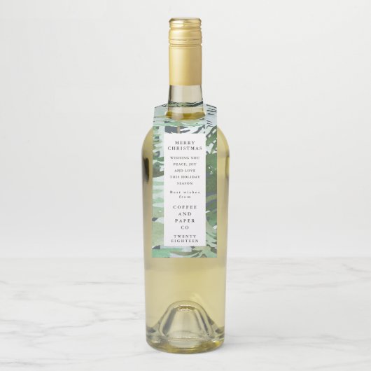 Weihnachtsfeiertag im Wald Flaschenanhänger (Auf Flasche)