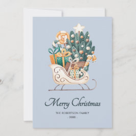 Weihnachtsfeiertag im Wasser Blau Nicht Foto Feiertagskarte