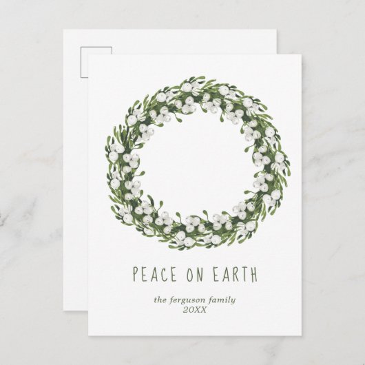 Weihnachtsfeiertag im Wasser Feiertagspostkarte (Vorne/Hinten)