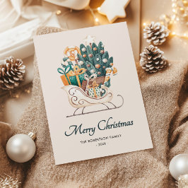 Weihnachtsfeiertag im Wasserfarben - Nicht Foto Feiertagskarte