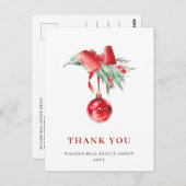 Weihnachtsfeiertag im Wasserfarben Vielen Dank Postkarte (Vorne/Hinten)