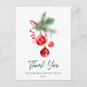 Weihnachtsfeiertag im Wasserfarben Vielen Dank Postkarte