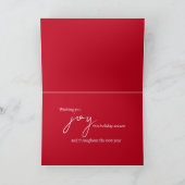 Weihnachtsfeiertag im Weihnachten Karte (Innenseite)