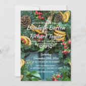 Weihnachtsfeiertag im Weinkeller Einladung (Vorderseite)