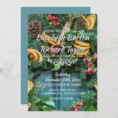 Weihnachtsfeiertag im Weinkeller Einladung (Vorne/Hinten)