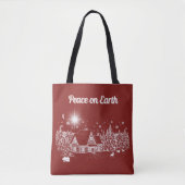 Weihnachtsfeiertag im Weißen Land Silhouette Tasche (Vorderseite)