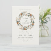 Weihnachtsfeiertag im Winter Einladung zur Hochzei (Stehend Vorderseite)