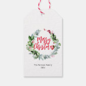 Weihnachtsfeiertag im Winter Geschenkanhänger (Rückseite)