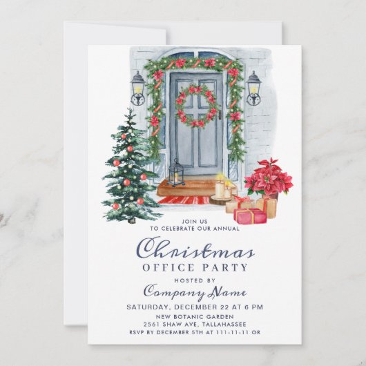 Weihnachtsfeiertag in den USA Einladung (Vorderseite)