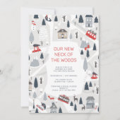 Weihnachtsfeiertag in der Stadt Feiertagskarte (Vorderseite)