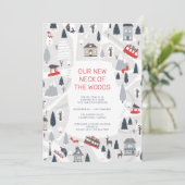 Weihnachtsfeiertag in der Stadt Feiertagskarte (Stehend Vorderseite)