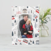 Weihnachtsfeiertag in der Stadt - Foto Feiertagskarte (Stehend Vorderseite)