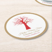 Weihnachtsfeiertag in einem Baum Runder Pappuntersetzer (Angewinkelt)