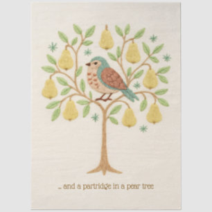 Weihnachtsfeiertag in einem Birnenbaum Seidenpapier