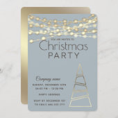 Weihnachtsfeiertag in Goldfirmen Einladung (Vorne/Hinten)