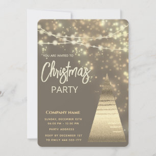 Weihnachtsfeiertag in Goldfirmen Einladung
