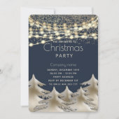 Weihnachtsfeiertag in Goldfirmen Einladung (Vorderseite)