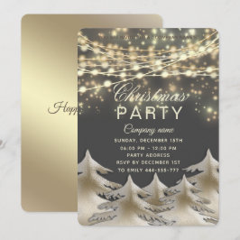 Weihnachtsfeiertag in Goldfirmen Einladung