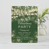 Weihnachtsfeiertag in Goldfirmen Einladung (Stehend Vorderseite)