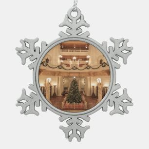 Weihnachtsfeiertag in Pennsylvania Staat Hauptstad Schneeflocken Zinn-Ornament