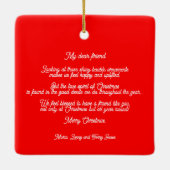 Weihnachtsfeiertag in Portugal Keramikornament (Rückseite)