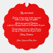 Weihnachtsfeiertag in Portugal Ornament Karte (Rückseite)