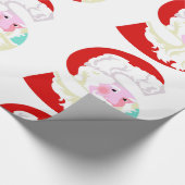 Weihnachtsfeiertag in Rot und Weiß Geschenkpapier (Ecke)