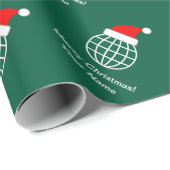 Weihnachtsfeiertag in Santa World Globe Geschenkpapier (Rolleneckpunkt)