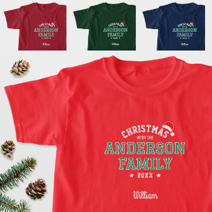 Weihnachtsfeiertag Individuelle Name Red Green T-Shirt