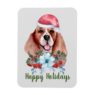 Weihnachtsfeiertag - individueller Beagle Magnet