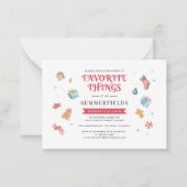 Weihnachtsfeiertag Jährlicher Familienfavorit Mitteilungskarte (Vorderseite)