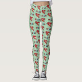 Weihnachtsfeiertag Jochdrache Leggings (Vorderseite)