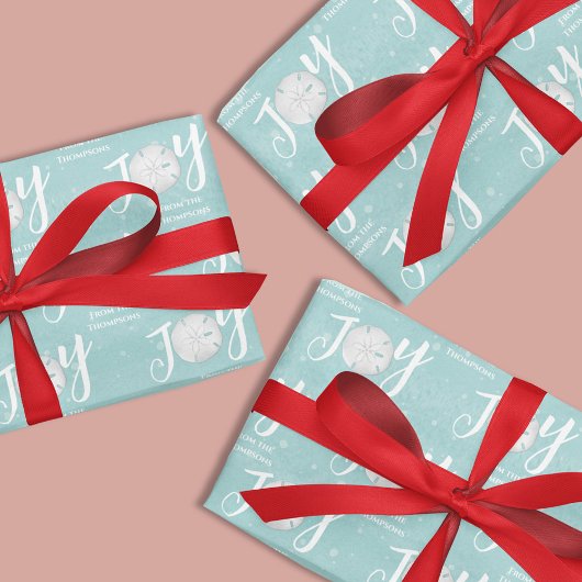 Weihnachtsfeiertag Joy Beach Türkisküste Geschenkpapier Set