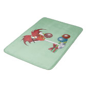 Weihnachtsfeiertag Joy Dragon Badematte (Schrägansicht)