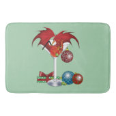Weihnachtsfeiertag Joy Dragon Badematte (Vorderseite)