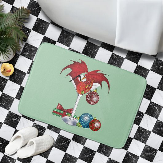Weihnachtsfeiertag Joy Dragon Badematte