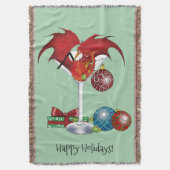 Weihnachtsfeiertag Joy Dragon Decke (Vorderseite Vertikal)