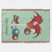Weihnachtsfeiertag Joy Dragon Decke (Vorderseite)