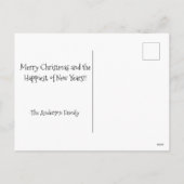 Weihnachtsfeiertag Joy Dragon Feiertagspostkarte (Rückseite)