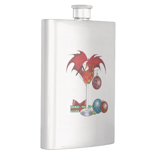 Weihnachtsfeiertag Joy Dragon Flachmann (Rechts)