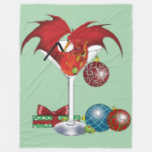 Weihnachtsfeiertag Joy Dragon Fleecedecke (Vorderseite)