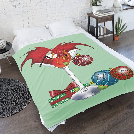 Weihnachtsfeiertag Joy Dragon Fleecedecke