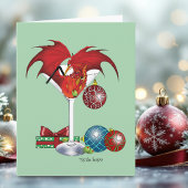 Weihnachtsfeiertag Joy Dragon Karte