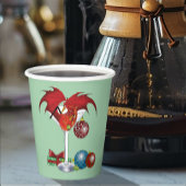 Weihnachtsfeiertag Joy Dragon Pappbecher