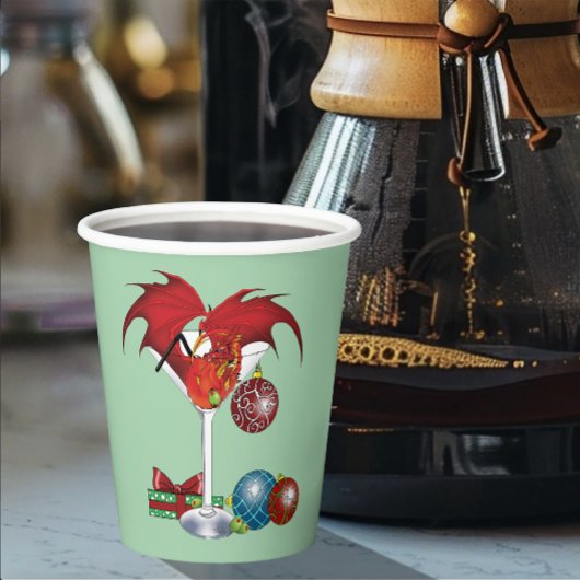 Weihnachtsfeiertag Joy Dragon Pappbecher
