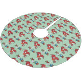 Weihnachtsfeiertag Joy Dragon Polyester Weihnachtsbaumdecke (Schrägansicht)