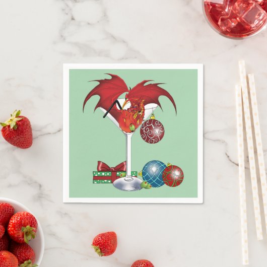 Weihnachtsfeiertag Joy Dragon Serviette (Beispiel)