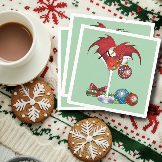 Weihnachtsfeiertag Joy Dragon Serviette