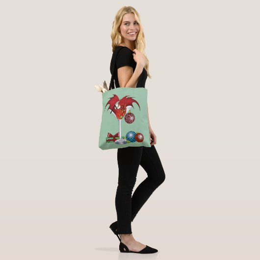 Weihnachtsfeiertag Joy Dragon Tasche (Am Model)