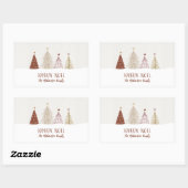 Weihnachtsfeiertag Joyeux Weihnachten Party Chic Rechteckiger Aufkleber (Blatt)